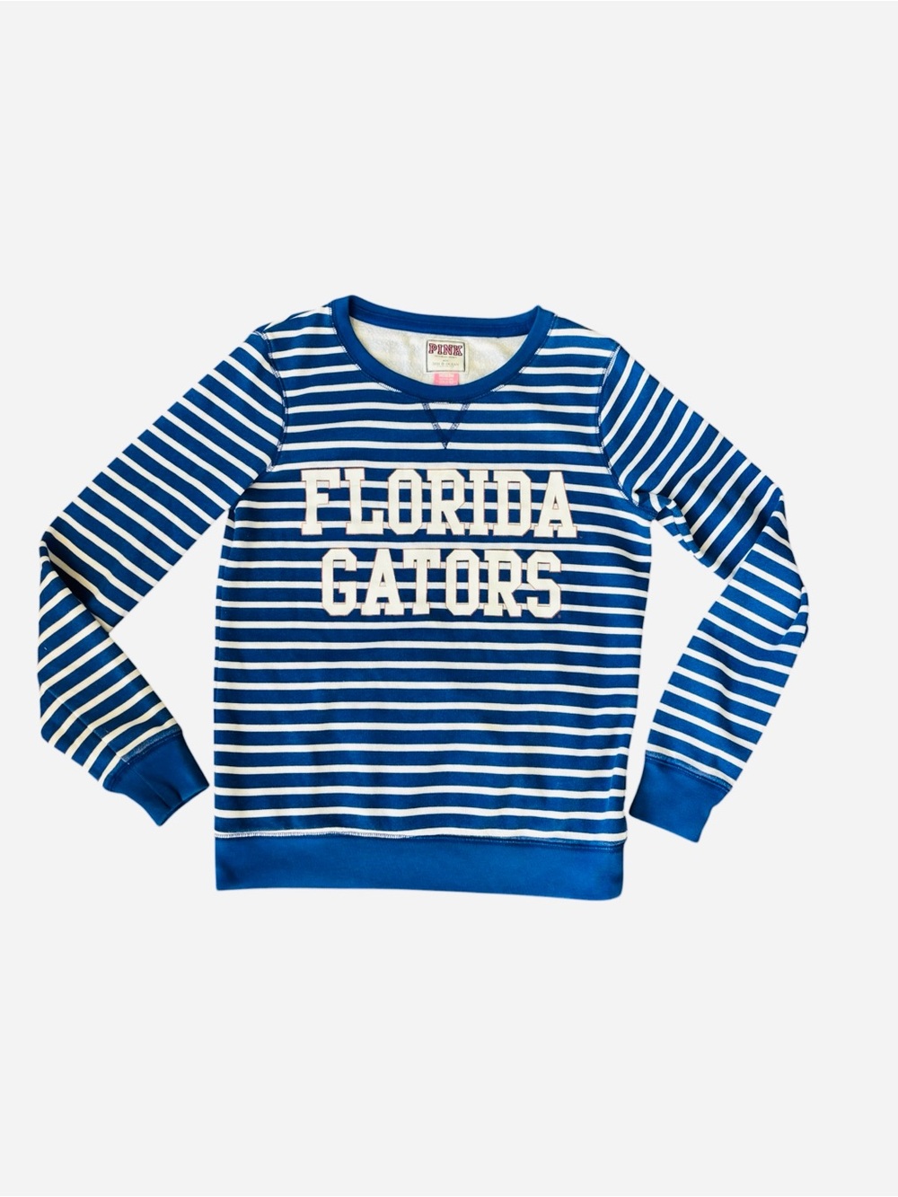 Pink with 5th & Ocean Striped Florida Gators Sweatshirt Collegiate Game Day M